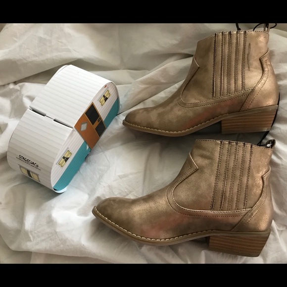 UNIVERSAL THREAD Gold Festival BOOTIES Size 7 - Picture 4 of 8